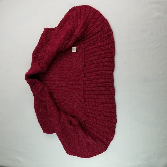 XL Decree Women's Wine Metallic Large Weave Sweater Academia Short Sleeved Wool - Picture 5 of 7